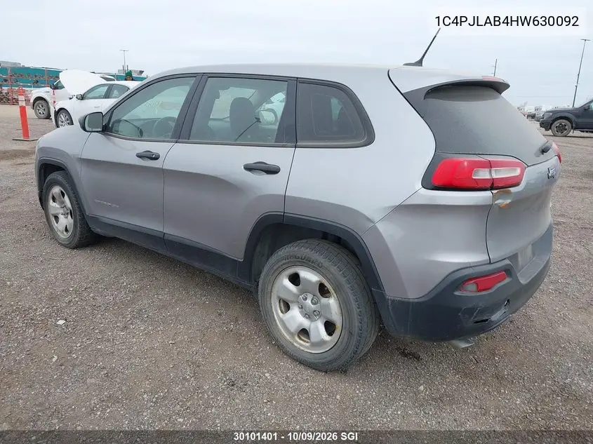 2017 JEEP CHEROKEE VIN 1C4PJLAB4HW630092 — фото 3