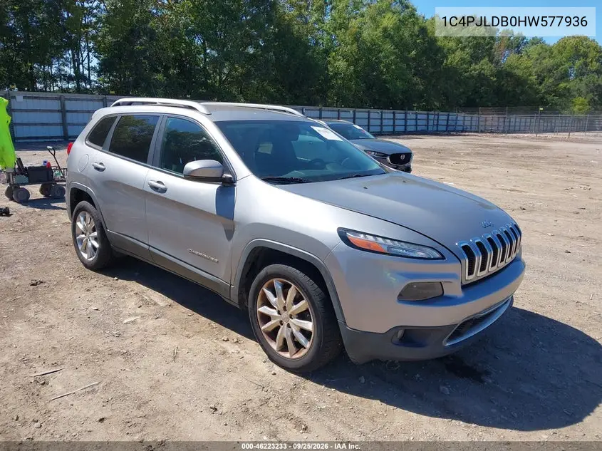 JEEP CHEROKEE 2017, VIN 1C4PJLDB0HW577936