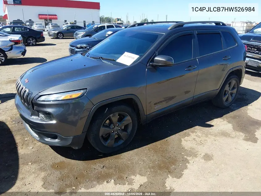 2017 JEEP CHEROKEE VIN 1C4PJLCB7HW526984 — фото 2