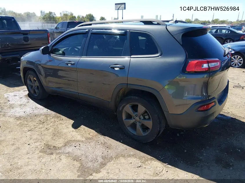 2017 JEEP CHEROKEE VIN 1C4PJLCB7HW526984 — фото 3