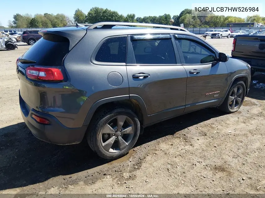 2017 JEEP CHEROKEE VIN 1C4PJLCB7HW526984 — фото 4