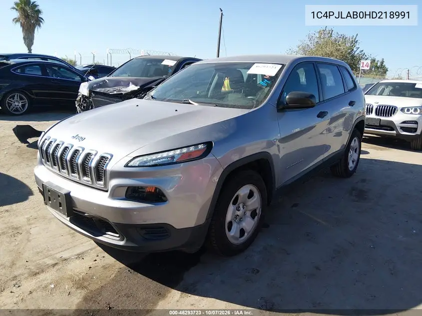 2017 JEEP CHEROKEE VIN 1C4PJLAB0HD218991 — фото 2