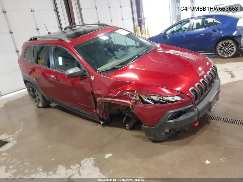 JEEP CHEROKEE 2017, VIN 1C4PJMBB1HW663653