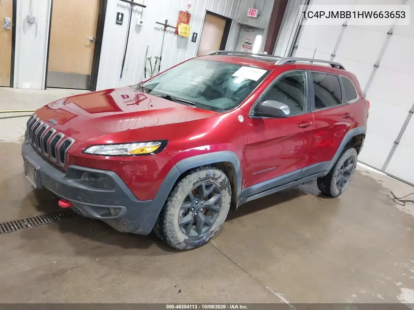 2017 JEEP CHEROKEE VIN 1C4PJMBB1HW663653 — фото 2