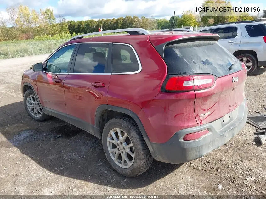 2017 JEEP CHEROKEE VIN 1C4PJMCB7HD218196 — фото 3