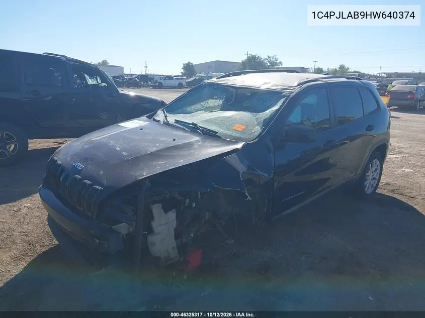 2017 JEEP CHEROKEE VIN 1C4PJLAB9HW640374 — фото 2