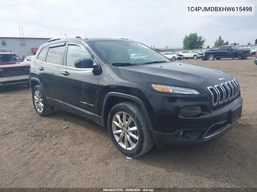 JEEP CHEROKEE 2017, VIN 1C4PJMDBXHW615498