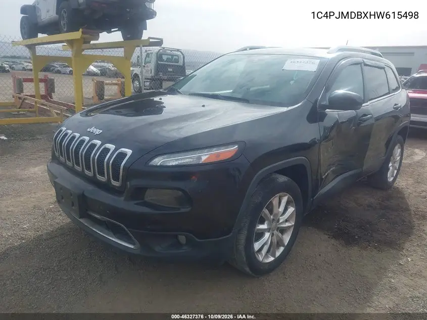 2017 JEEP CHEROKEE VIN 1C4PJMDBXHW615498 — фото 2