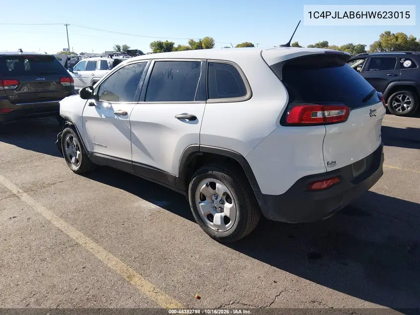 2017 JEEP CHEROKEE VIN 1C4PJLAB6HW623015 — фото 3