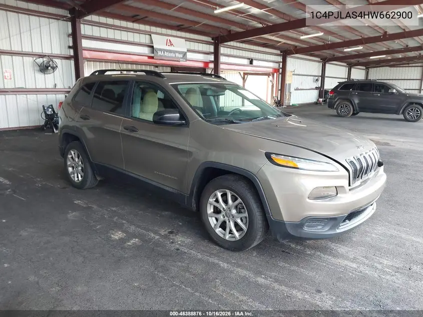 JEEP CHEROKEE 2017, VIN 1C4PJLAS4HW662900