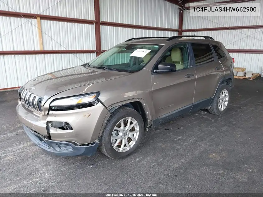 2017 JEEP CHEROKEE VIN 1C4PJLAS4HW662900 — фото 2