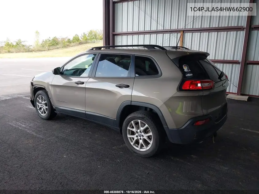 2017 JEEP CHEROKEE VIN 1C4PJLAS4HW662900 — фото 3