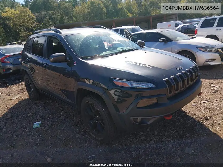 JEEP CHEROKEE 2017, VIN 1C4PJMBBXHW636564