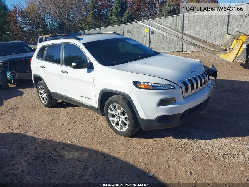JEEP CHEROKEE 2017, VIN 1C4PJLAB6HW643166