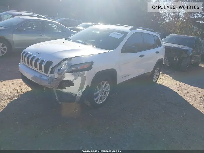 2017 JEEP CHEROKEE VIN 1C4PJLAB6HW643166 — фото 2