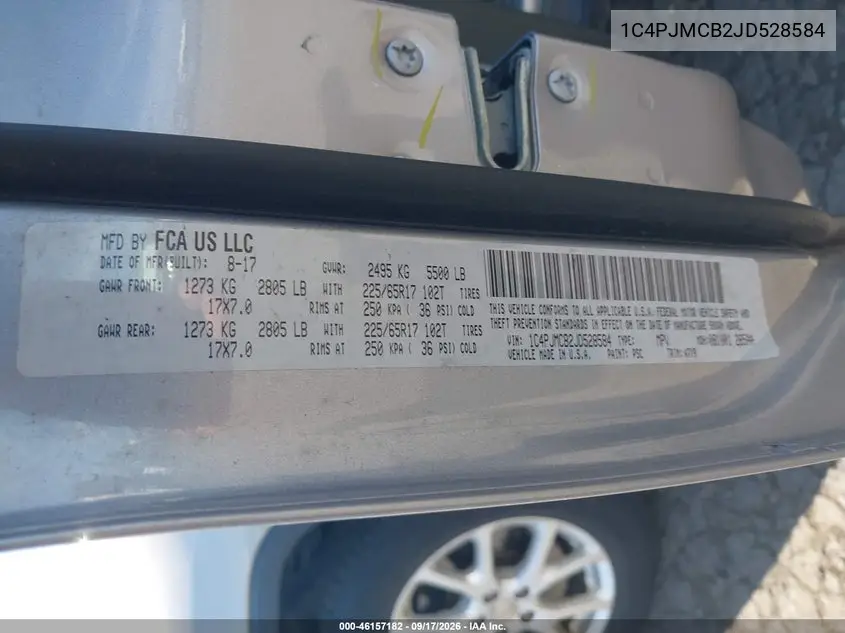 2018 JEEP CHEROKEE VIN 1C4PJMCB2JD528584 — фото 9