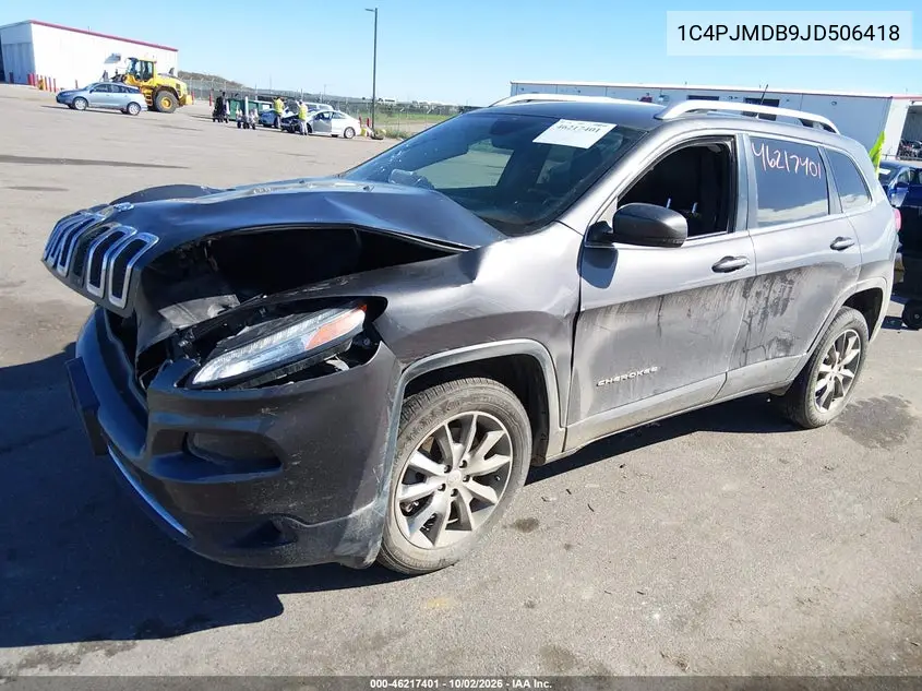 2018 JEEP CHEROKEE VIN 1C4PJMDB9JD506418 — фото 2