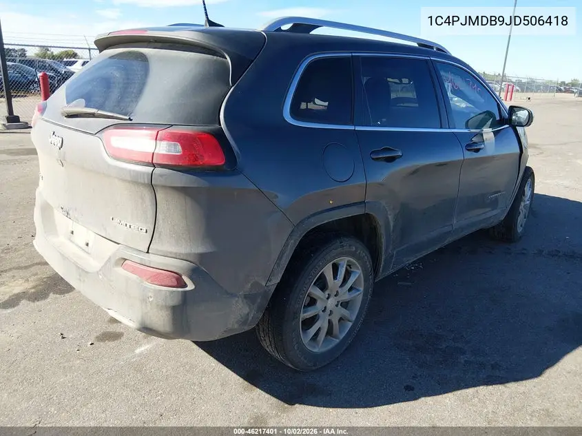 2018 JEEP CHEROKEE VIN 1C4PJMDB9JD506418 — фото 4