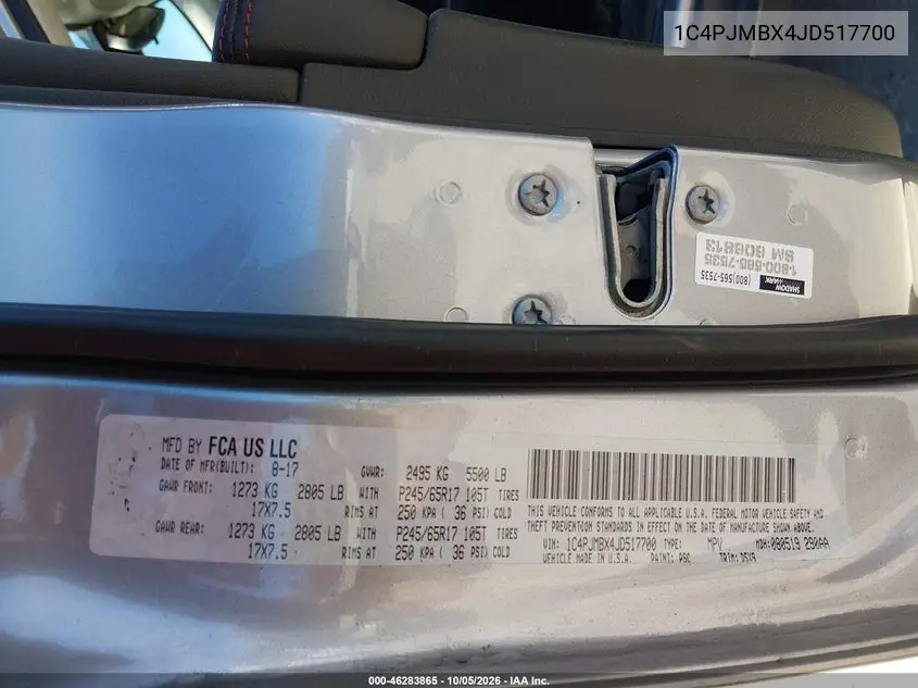 2018 JEEP CHEROKEE VIN 1C4PJMBX4JD517700 — фото 8