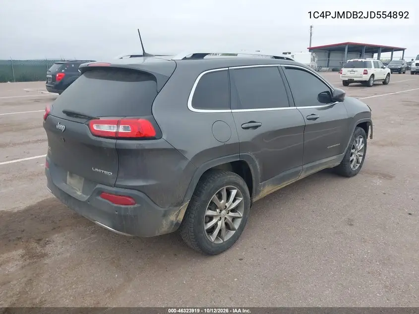 2018 JEEP CHEROKEE VIN 1C4PJMDB2JD554892 — фото 4
