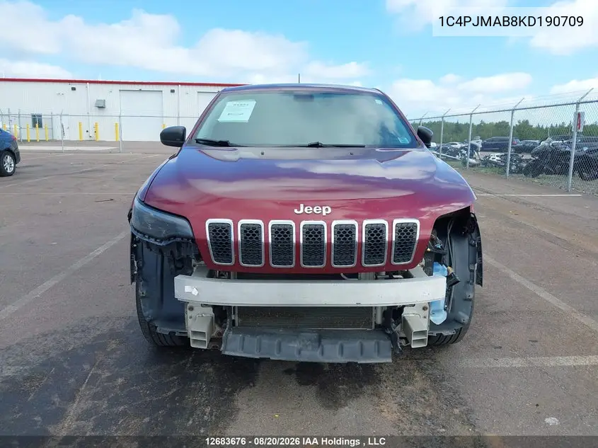 2019 JEEP CHEROKEE VIN 1C4PJMAB8KD190709 — фото 12