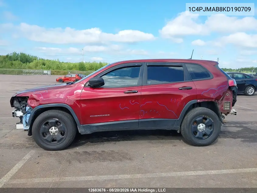 2019 JEEP CHEROKEE VIN 1C4PJMAB8KD190709 — фото 14