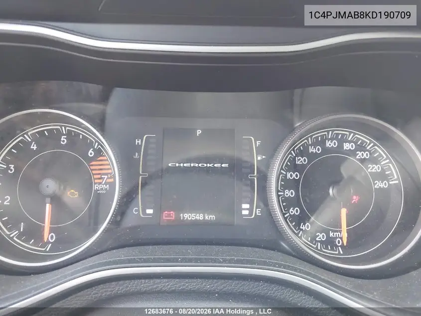 2019 JEEP CHEROKEE VIN 1C4PJMAB8KD190709 — фото 7