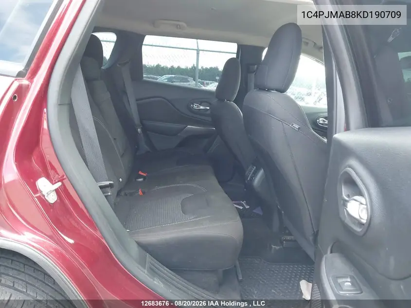 2019 JEEP CHEROKEE VIN 1C4PJMAB8KD190709 — фото 8