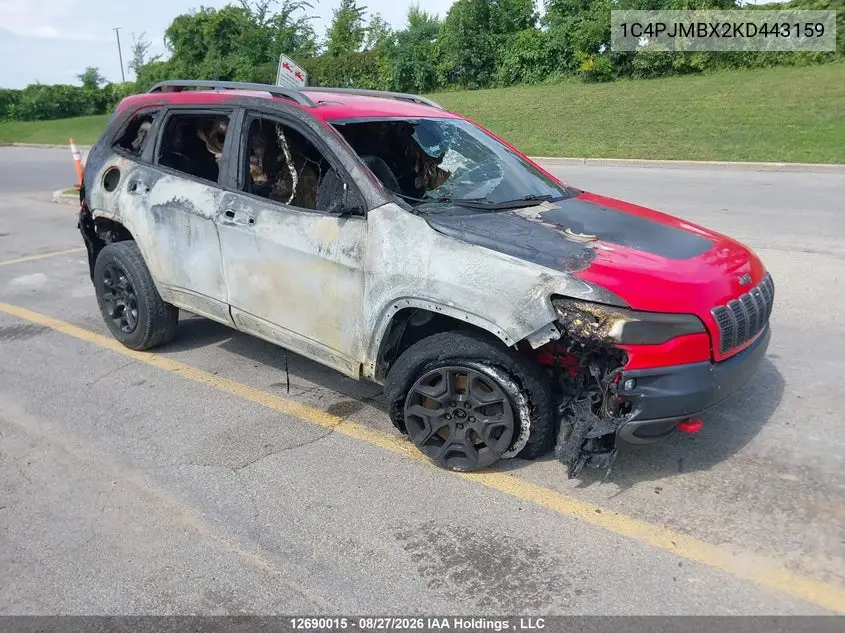 JEEP CHEROKEE 2019, VIN 1C4PJMBX2KD443159