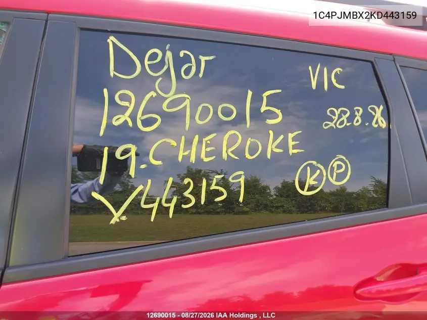 2019 JEEP CHEROKEE VIN 1C4PJMBX2KD443159 — фото 20