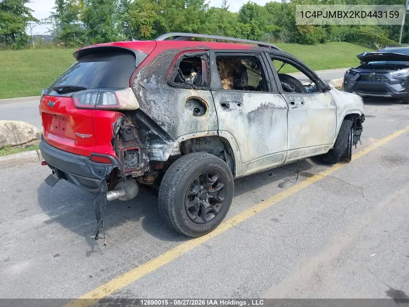 2019 JEEP CHEROKEE VIN 1C4PJMBX2KD443159 — фото 4