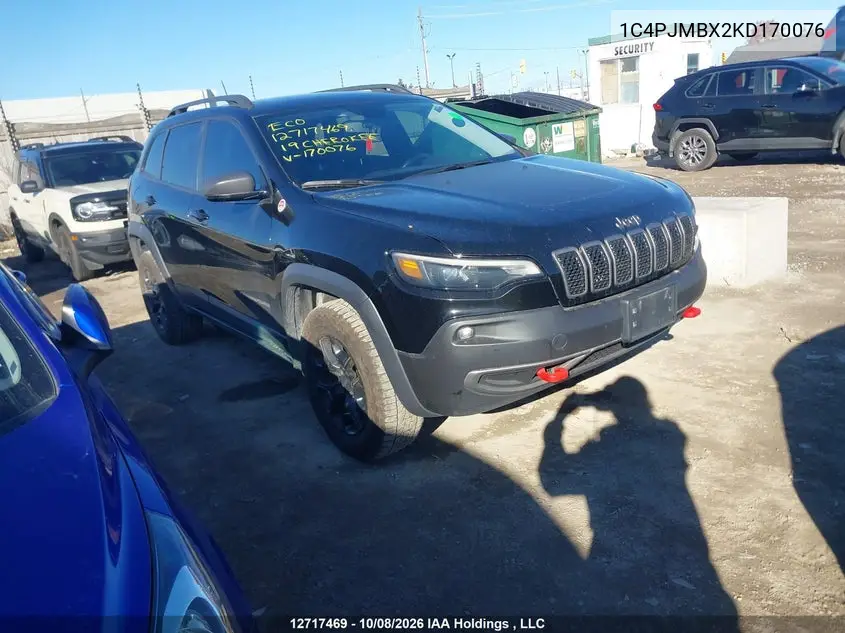 JEEP CHEROKEE 2019, VIN 1C4PJMBX2KD170076