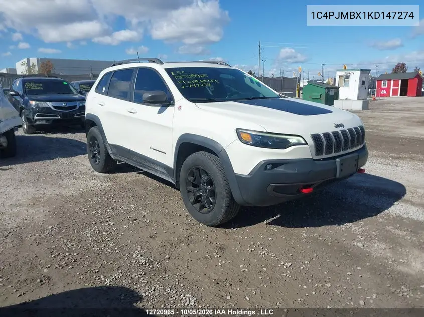 JEEP CHEROKEE 2019, VIN 1C4PJMBX1KD147274