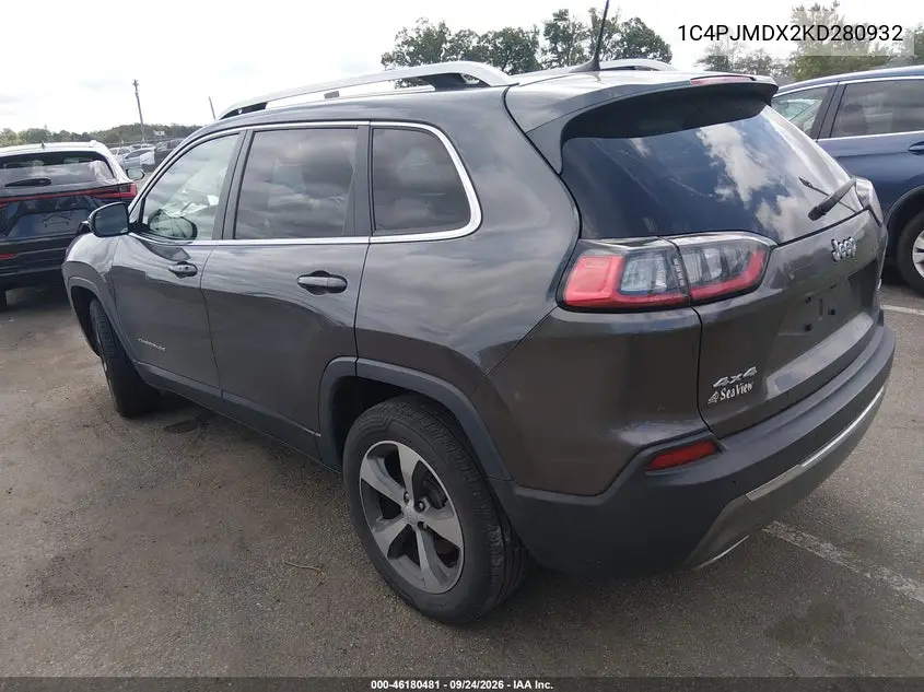 2019 JEEP CHEROKEE VIN 1C4PJMDX2KD280932 — фото 3