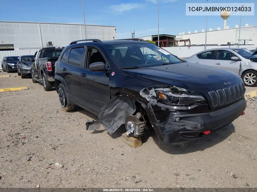 JEEP CHEROKEE 2019, VIN 1C4PJMBN9KD124033