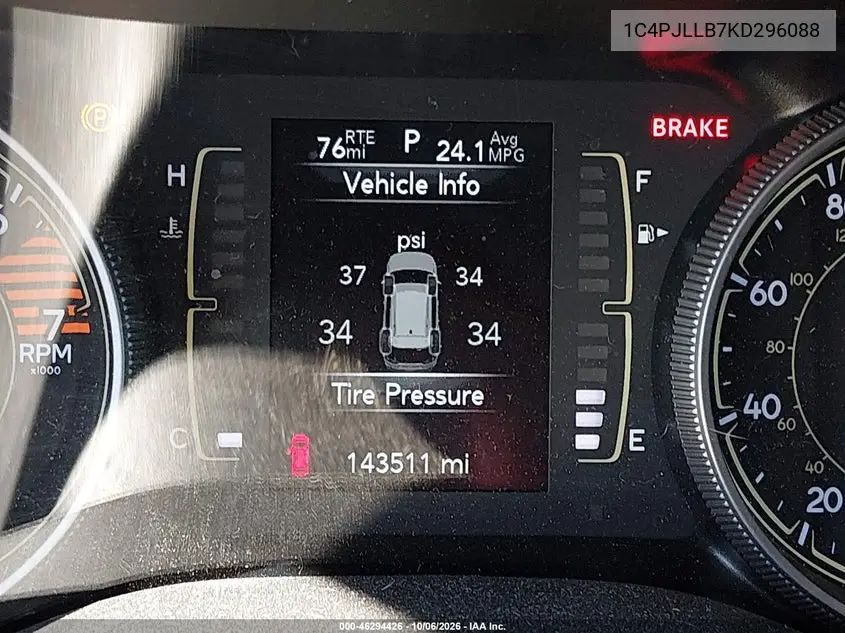 2019 JEEP CHEROKEE VIN 1C4PJLLB7KD296088 — фото 15