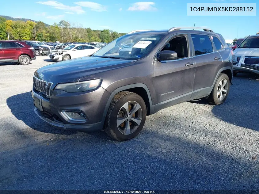 2019 JEEP CHEROKEE VIN 1C4PJMDX5KD288152 — фото 2