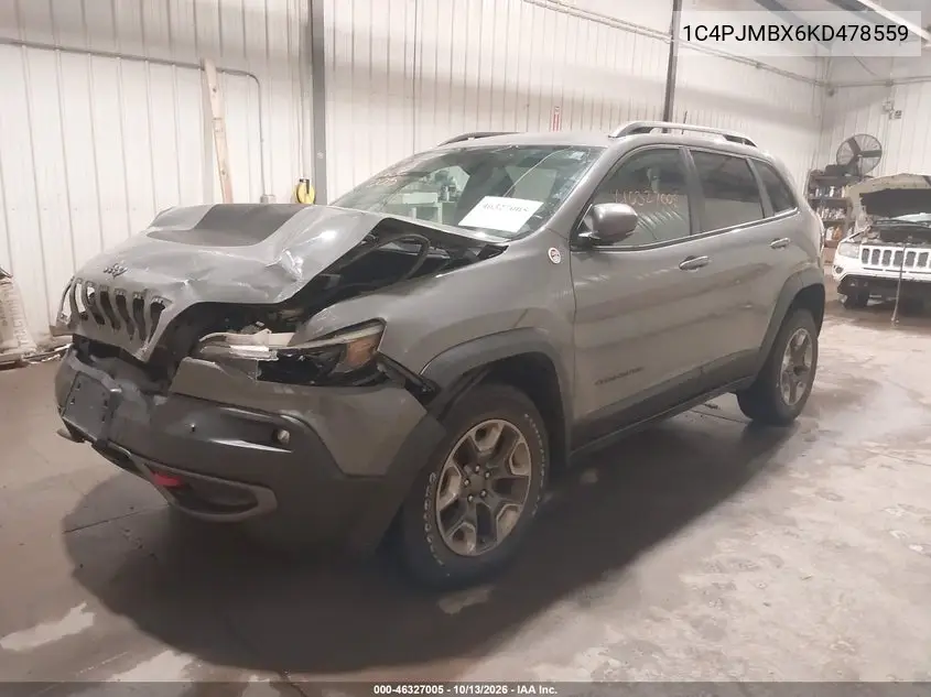 2019 JEEP CHEROKEE VIN 1C4PJMBX6KD478559 — фото 2