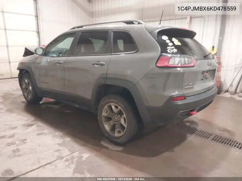 2019 JEEP CHEROKEE VIN 1C4PJMBX6KD478559 — фото 3