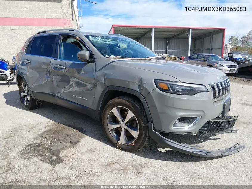 JEEP CHEROKEE 2019, VIN 1C4PJMDX3KD365083