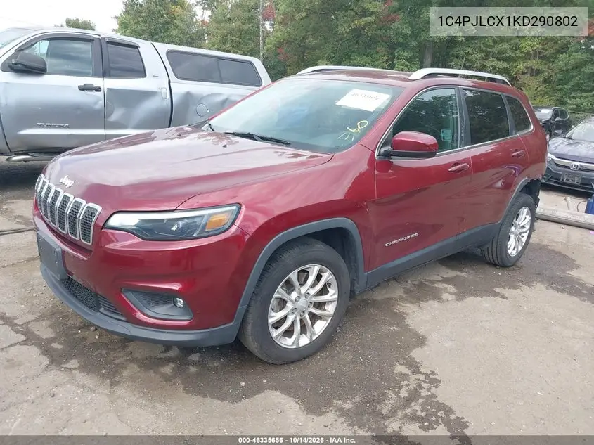 2019 JEEP CHEROKEE VIN 1C4PJLCX1KD290802 — фото 2