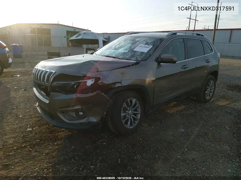 2019 JEEP CHEROKEE VIN 1C4PJLLNXKD317591 — фото 2