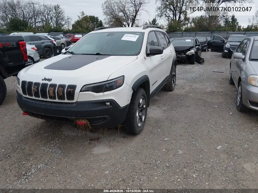 2019 JEEP CHEROKEE VIN 1C4PJMBX7KD102047 — фото 2