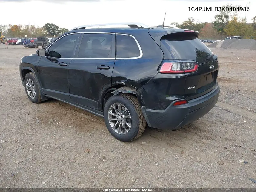 2019 JEEP CHEROKEE VIN 1C4PJMLB3KD404986 — фото 3