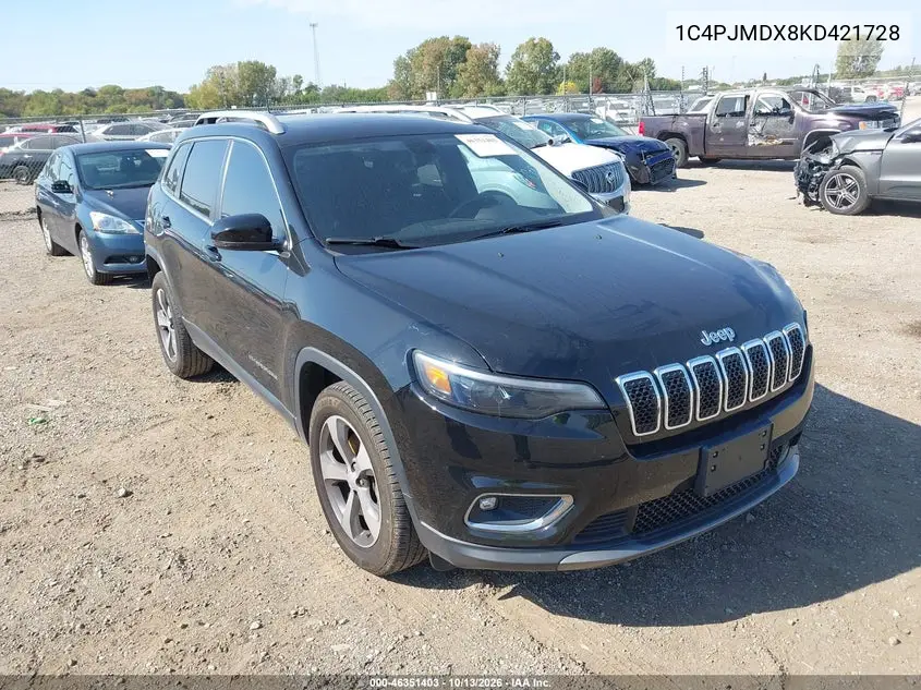 JEEP CHEROKEE 2019, VIN 1C4PJMDX8KD421728
