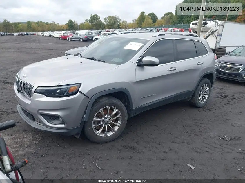 2019 JEEP CHEROKEE VIN 1C4PJMLN0KD189223 — фото 2