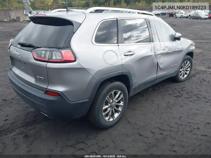 2019 JEEP CHEROKEE VIN 1C4PJMLN0KD189223 — фото 4