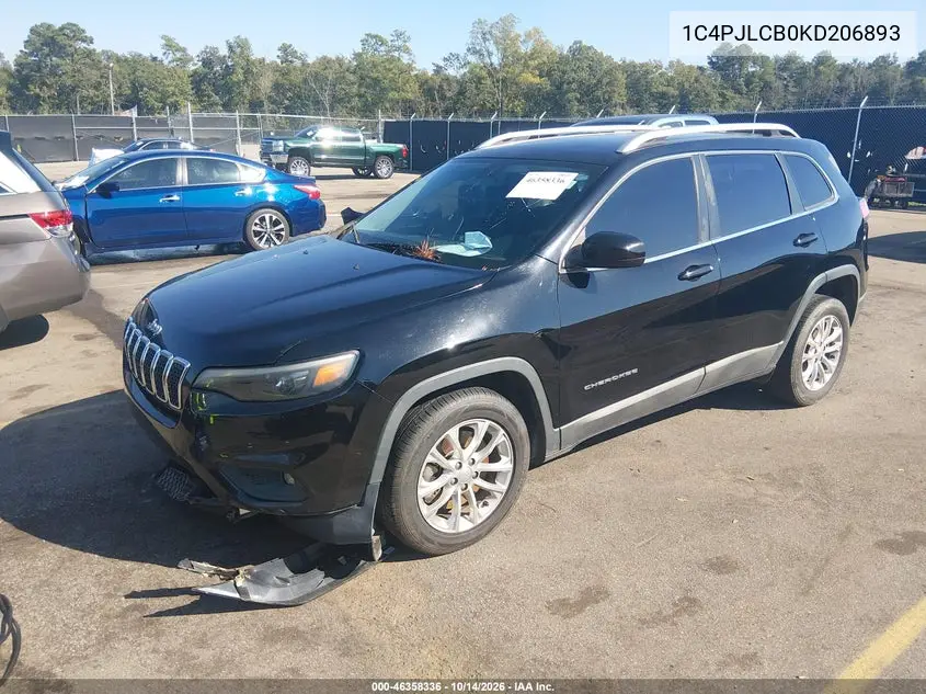 2019 JEEP CHEROKEE VIN 1C4PJLCB0KD206893 — фото 2