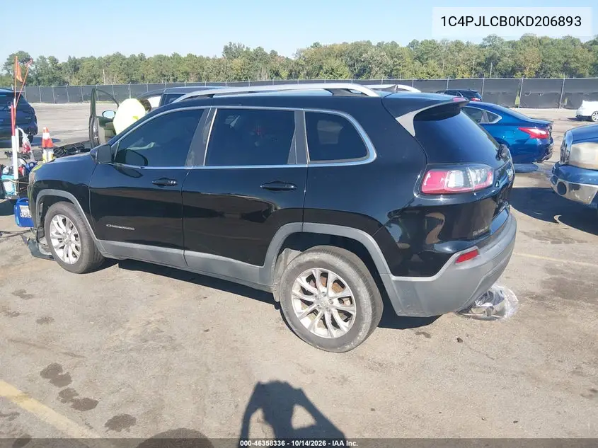 2019 JEEP CHEROKEE VIN 1C4PJLCB0KD206893 — фото 3