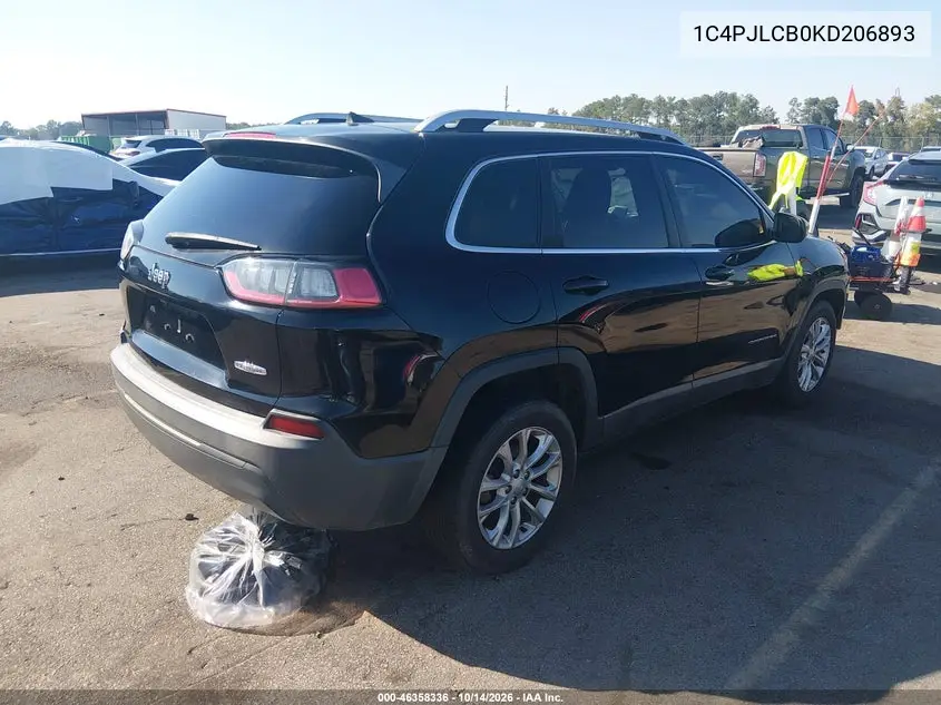 2019 JEEP CHEROKEE VIN 1C4PJLCB0KD206893 — фото 4